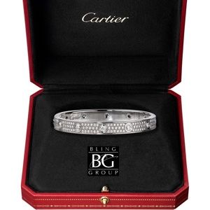 Cartier® Love Bracelet 18k white gold 3.16 CT’s!